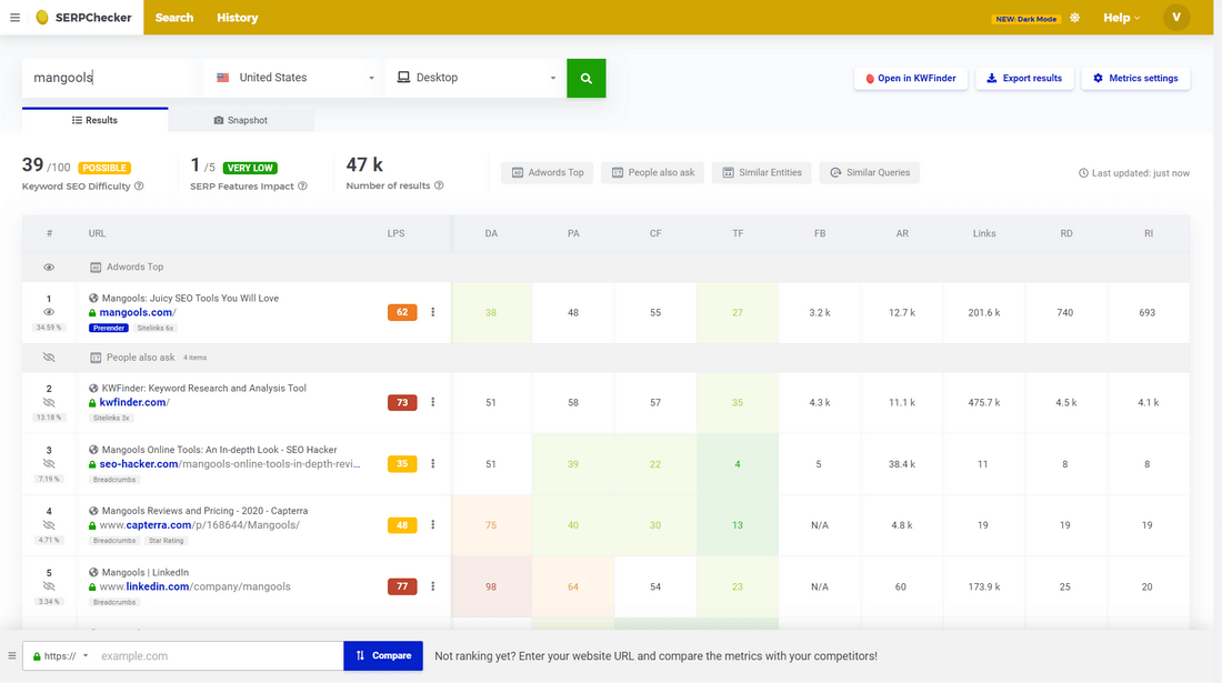 SERPChecker redesign