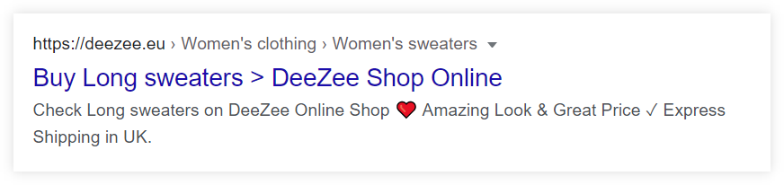 emoji in meta description