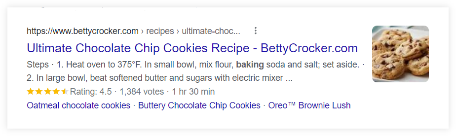 Rich Result example