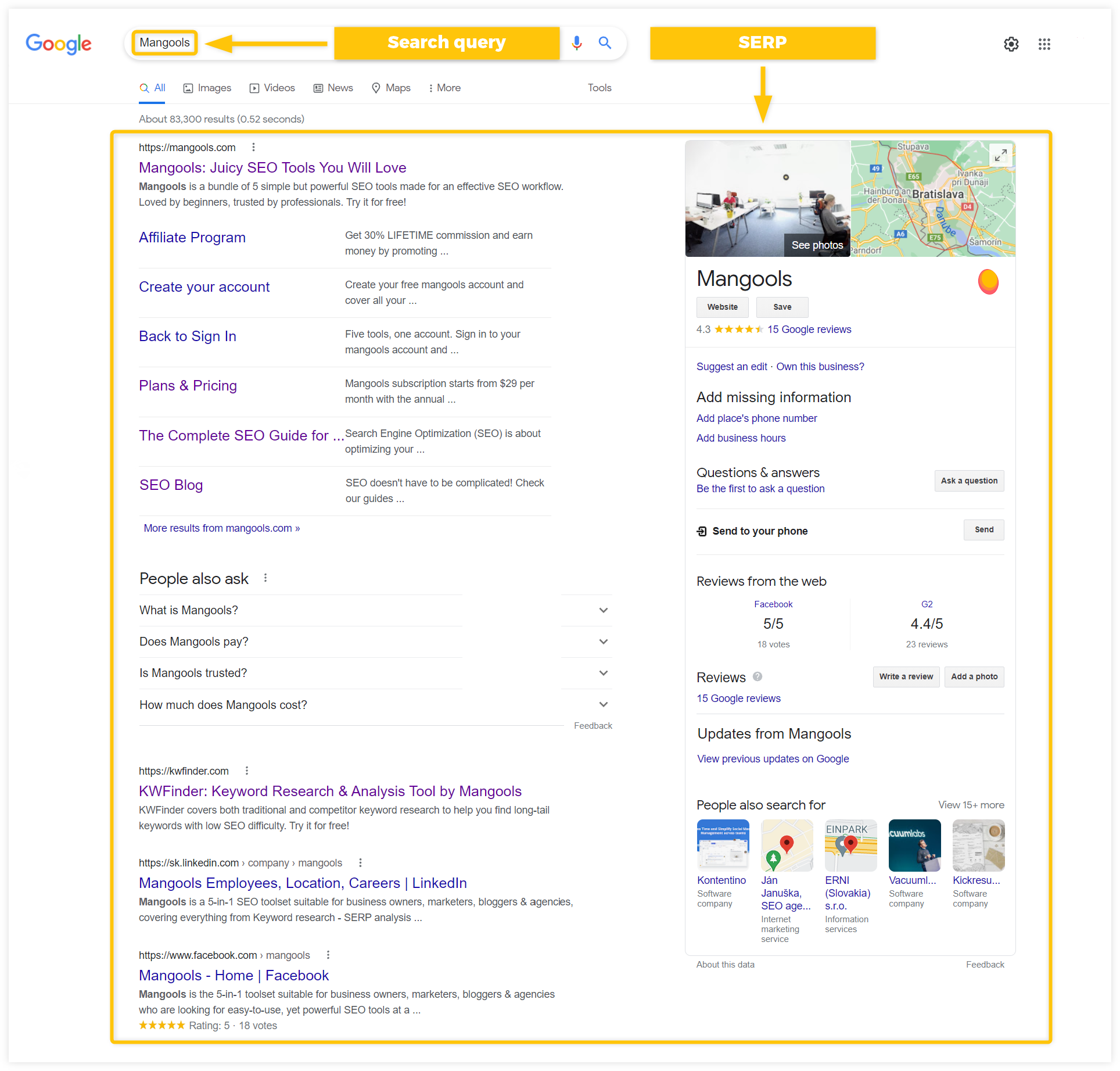 SERP example